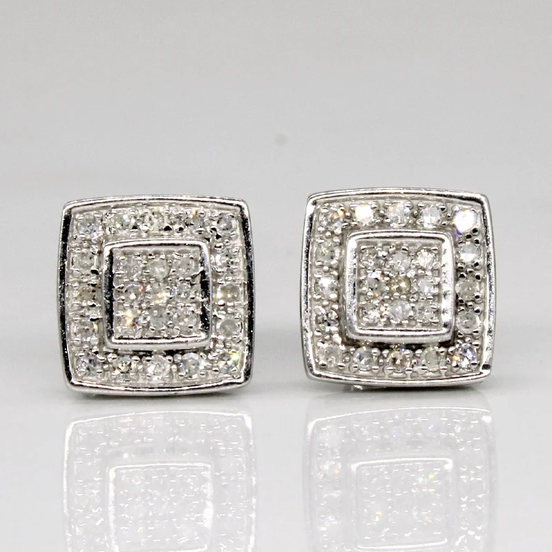 Shop Trending Jewelry With Exclusive Savings 10k White Gold Diamond Earrings | 0.25ctw |