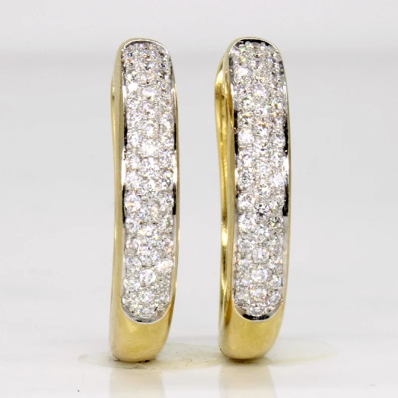 Luxury Jewelry At Unbeatable Discounts Diamond Hoop Earrings | 1.00ctw |