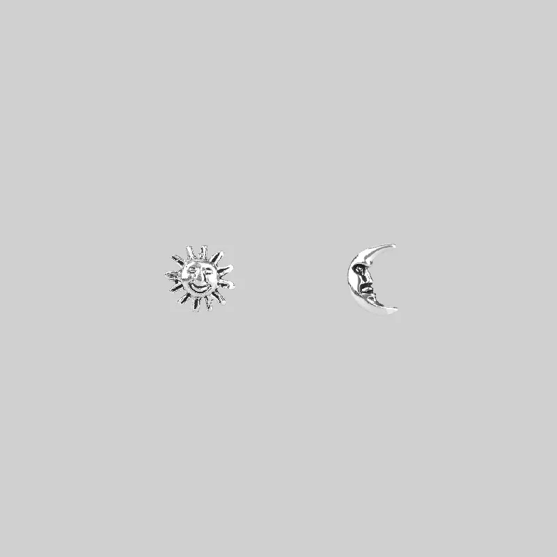 Grab Your Favorite Jewelry At The Lowest Prices DUSK TILL DAWN. Tiny Sterling Silver Sun & Moon Studs Grab Your Favorite Jewelry At The Lowest Prices DUSK TILL DAWN. Tiny Sterling Silver Sun & Moon Studs