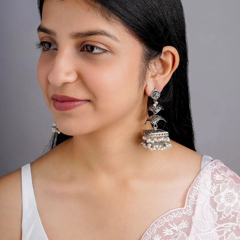 The Ultimate Jewelry Sale – Shop Premium Styles Eyra Silver Oxidised Pearl Earring