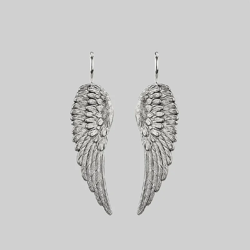 Unique Jewelry For Less – Shop The Sale Now FALLEN SAINT. Angel Wing Hoop Earrings - Silver Unique Jewelry For Less – Shop The Sale Now FALLEN SAINT. Angel Wing Hoop Earrings - Silver