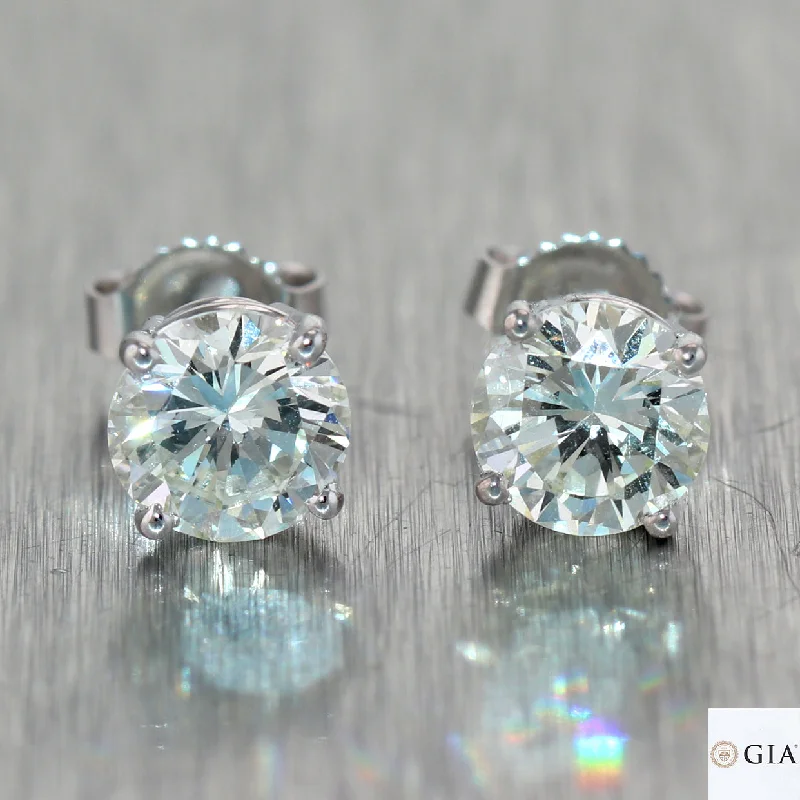 Flash Sale On Exquisite Jewelry – Don't Miss Out GIA 2.01ctw Round Brilliant L VS1-VS2 Diamond 14k White Gold Stud Earrings Flash Sale On Exquisite Jewelry – Don't Miss Out GIA 2.01ctw Round Brilliant L VS1-VS2 Diamond 14k White Gold Stud Earrings