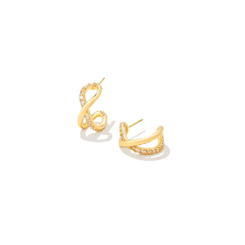 Special Jewelry Deals – Upgrade Your Collection Kendra Scott Annie Gold Infinity Huggie Hoop Earrings in White Crystal Special Jewelry Deals – Upgrade Your Collection Kendra Scott Annie Gold Infinity Huggie Hoop Earrings in White Crystal