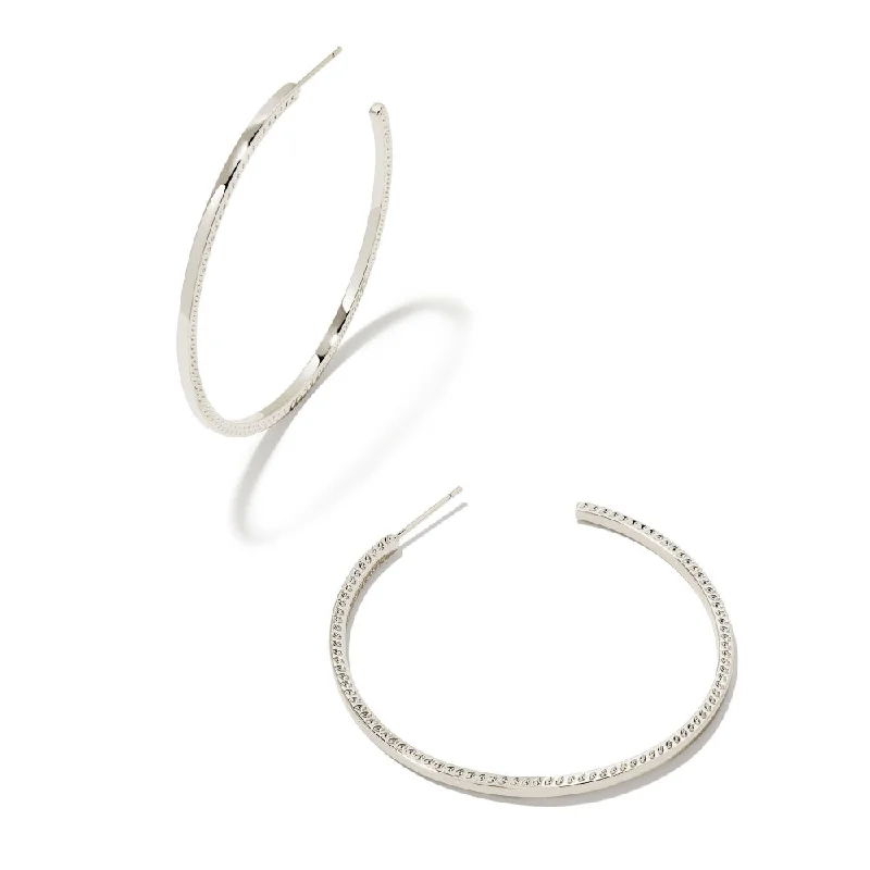 Shop Modern Jewelry Collections With Exclusive Discounts Kendra Scott Sylvie Hoop Earring-Rhodium Shop Modern Jewelry Collections With Exclusive Discounts Kendra Scott Sylvie Hoop Earring-Rhodium