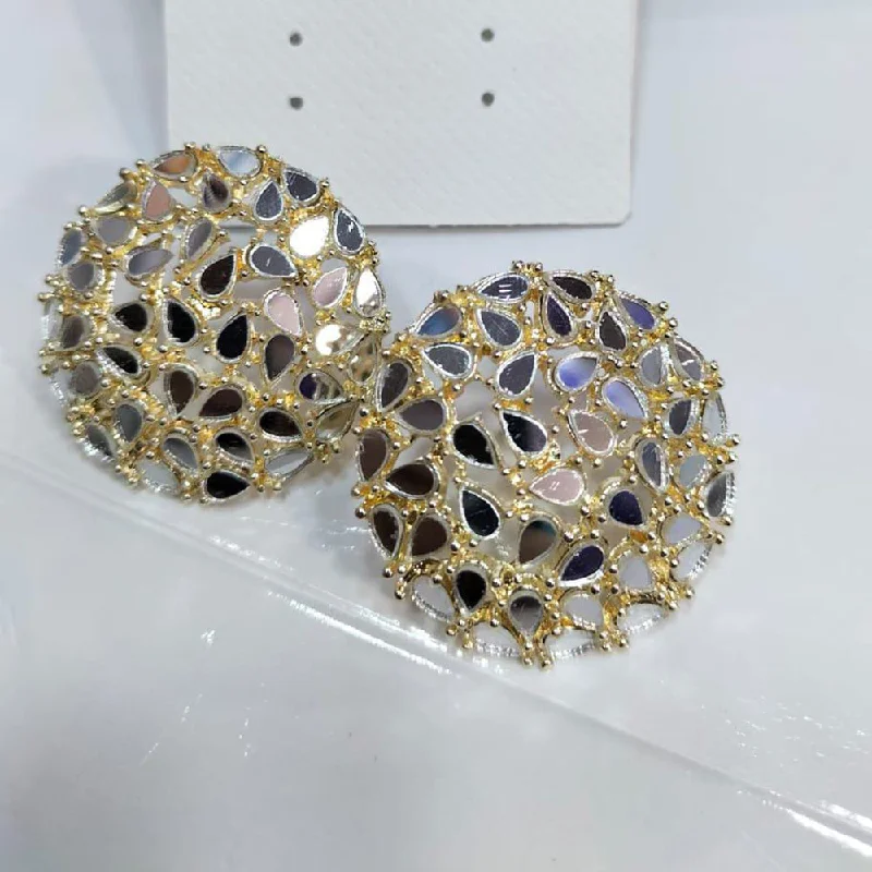 Shop Modern Jewelry Collections With Exclusive Discounts Manisha Jewellery Gold Plated Mirror Stud Earrings Shop Modern Jewelry Collections With Exclusive Discounts Manisha Jewellery Gold Plated Mirror Stud Earrings