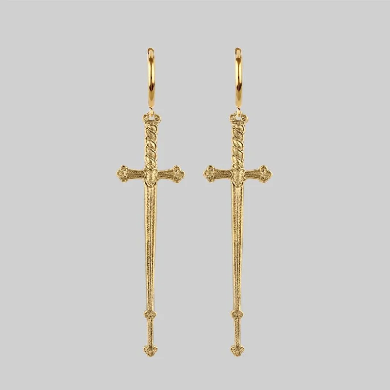 Shine In Style – Shop Jewelry Discounts Today MERCY. Sword Hoop Earrings - Gold