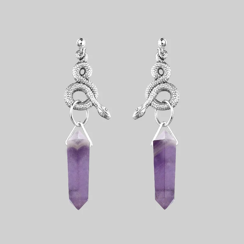 Flash Sale On Stunning Jewelry – Don't Miss Out MERTLE. Snake Wrap Amethyst Earrings Flash Sale On Stunning Jewelry – Don't Miss Out MERTLE. Snake Wrap Amethyst Earrings