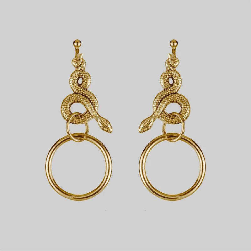 Shop Elegant Jewelry At Unbeatable Prices MERYLL. Snake Wrap Ring Earrings - Gold