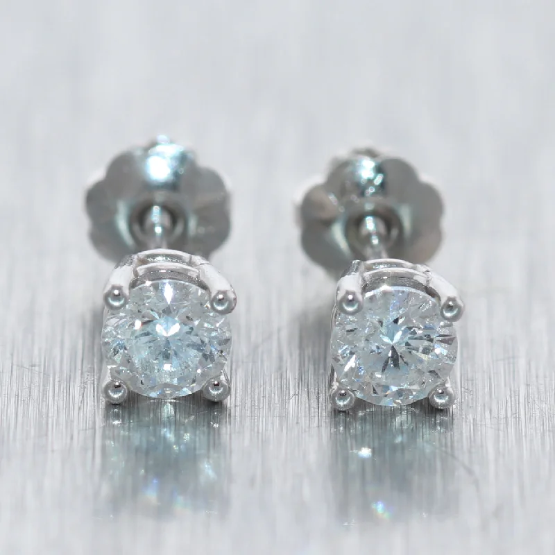 Exclusive Jewelry Discounts – Shop Now For Savings Modern 14k White Gold 0.40ctw Diamond Stud Earrings