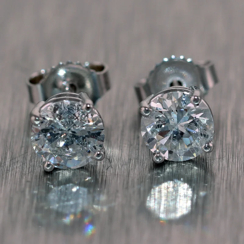 Seasonal Jewelry Sale – Upgrade Your Style Today Modern 14k White Gold 1.50ctw Diamond Stud Earrings Seasonal Jewelry Sale – Upgrade Your Style Today Modern 14k White Gold 1.50ctw Diamond Stud Earrings