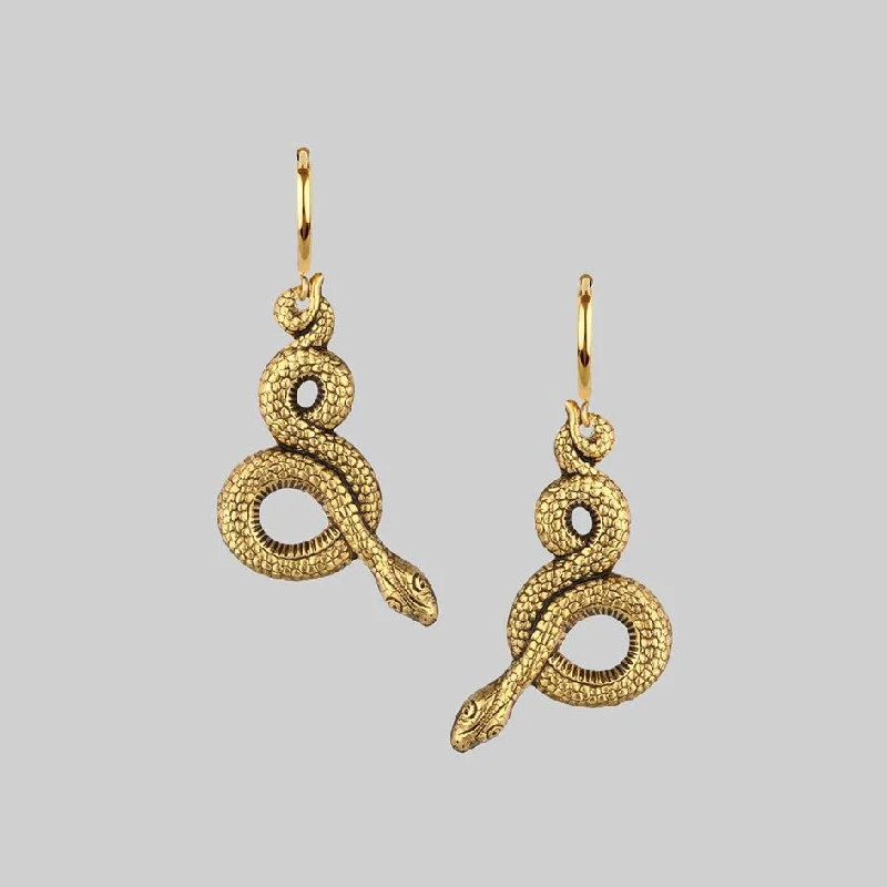 Seasonal Jewelry Clearance – Best Styles At The Lowest Prices MOIRA. Snake Wrap Hoop Earrings - Gold Seasonal Jewelry Clearance – Best Styles At The Lowest Prices MOIRA. Snake Wrap Hoop Earrings - Gold