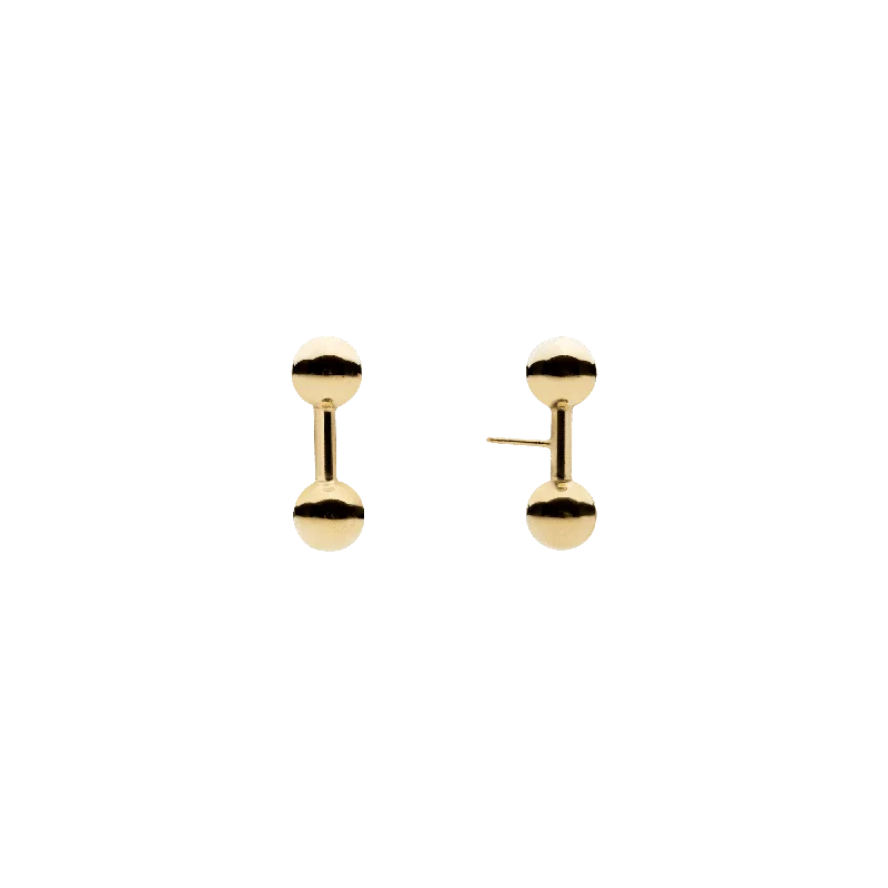 Fashion-Forward Jewelry At Incredible Prices Double Ball Stud Earrings Gold Plated