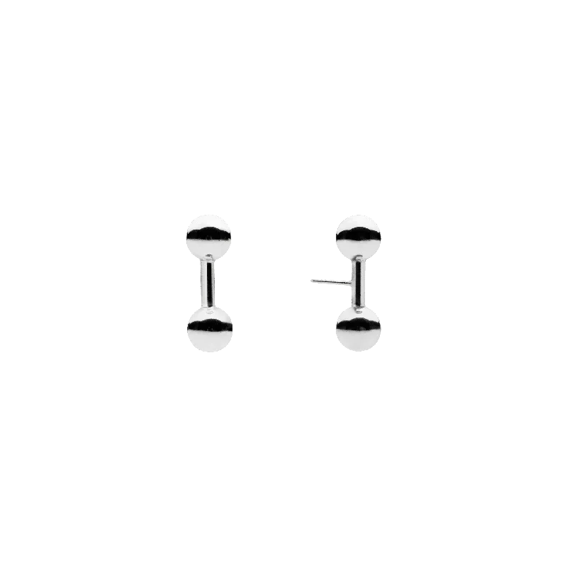 Shop Stylish Jewelry Now And Save Big Double Ball Stud Earrings Silver
