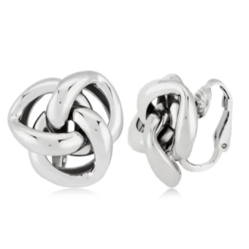 Premium Diamond Jewelry At Once-In-A-Lifetime Discounts NON-PIERCED Sterling Silver Love Knot Earrings Premium Diamond Jewelry At Once-In-A-Lifetime Discounts NON-PIERCED Sterling Silver Love Knot Earrings