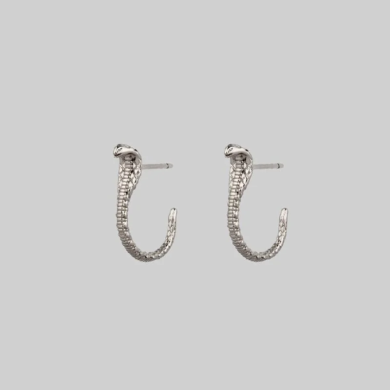 Timeless Elegance At Unbelievable Discounts OPHIDIA. Mini Serpent Earrings - Silver