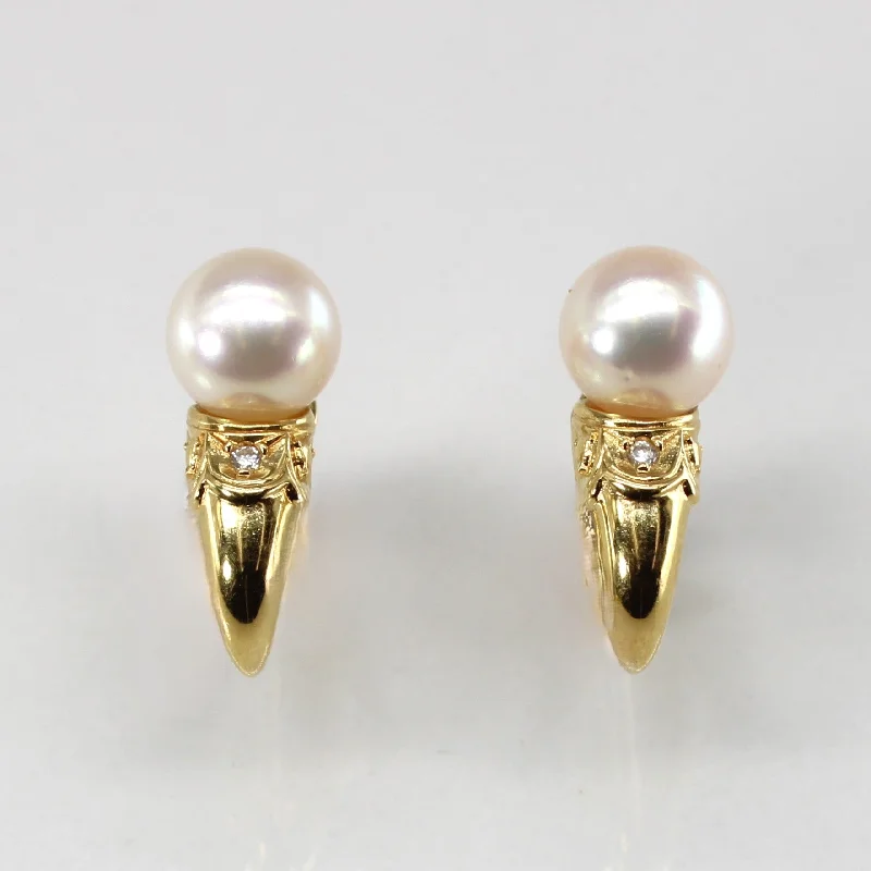 Timeless Jewelry, Timeless Savings – Don't Wait Pearl & Diamond Vintage Earrings | 0.02ctw | Timeless Jewelry, Timeless Savings – Don't Wait Pearl & Diamond Vintage Earrings | 0.02ctw |