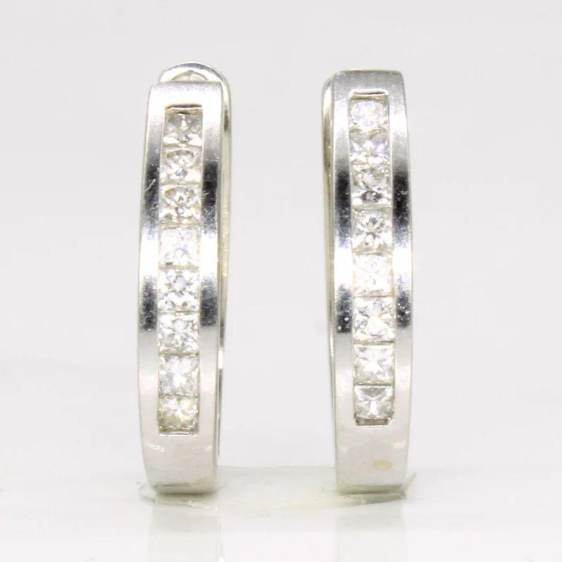 Luxury Jewelry Clearance – Shop Premium Styles Now Princess Cut Diamond Hoop Earrings | 0.80ctw | Luxury Jewelry Clearance – Shop Premium Styles Now Princess Cut Diamond Hoop Earrings | 0.80ctw |