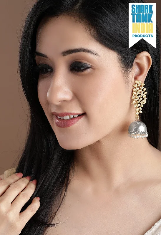 Limited-Time Jewelry Sale – Don't Miss These Deals Rubans Gold Plated Handcrafted Dual Toned Filigree Jhumka Earrings Limited-Time Jewelry Sale – Don't Miss These Deals Rubans Gold Plated Handcrafted Dual Toned Filigree Jhumka Earrings