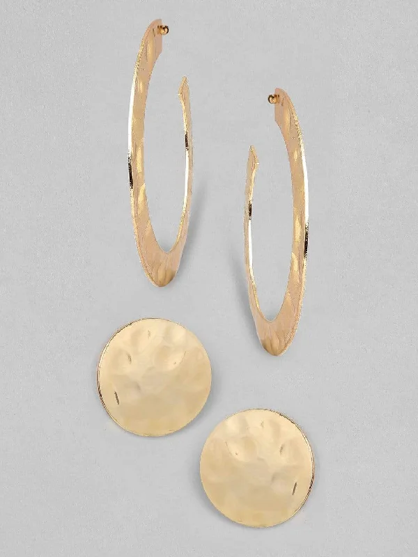 Your Perfect Accessory At The Perfect Price Rubans Gold Plated Handcrafted Textured Set of 2 Hoop Earrings Your Perfect Accessory At The Perfect Price Rubans Gold Plated Handcrafted Textured Set of 2 Hoop Earrings