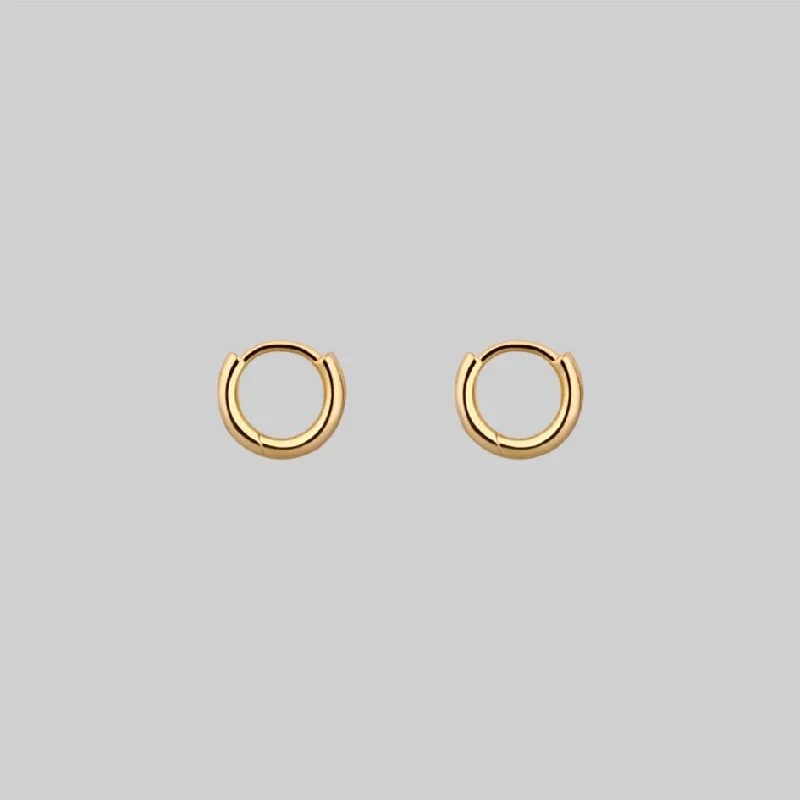 Huge Markdowns On Premium Jewelry Styles Simple Gold Clicker Hoop Earrings - 10mm