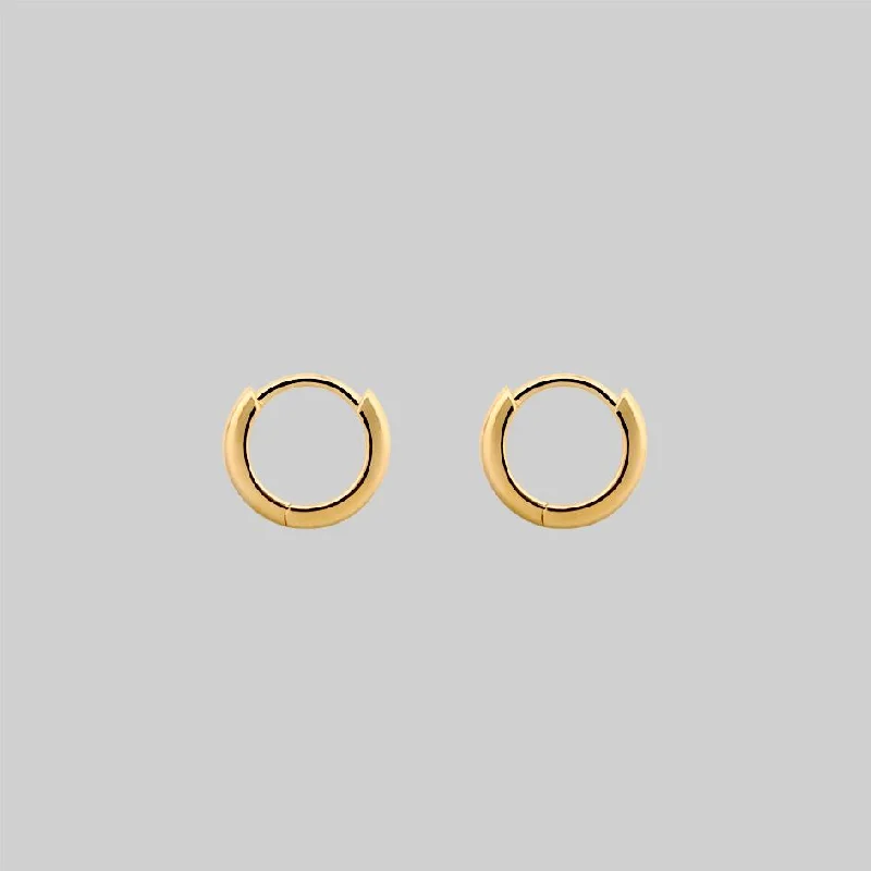 The Perfect Jewelry Piece At The Perfect Price Simple Gold Clicker Hoop Earrings - 12mm The Perfect Jewelry Piece At The Perfect Price Simple Gold Clicker Hoop Earrings - 12mm