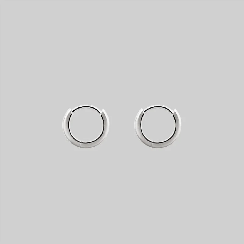 Sparkle More For Less – Jewelry Sale Happening Now Simple Silver Clicker Hoop Earrings - 12mm Sparkle More For Less – Jewelry Sale Happening Now Simple Silver Clicker Hoop Earrings - 12mm