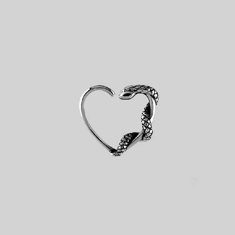 Huge Savings On Timeless Jewelry Collections SLINK. Silver Snake & Heart Daith Ring