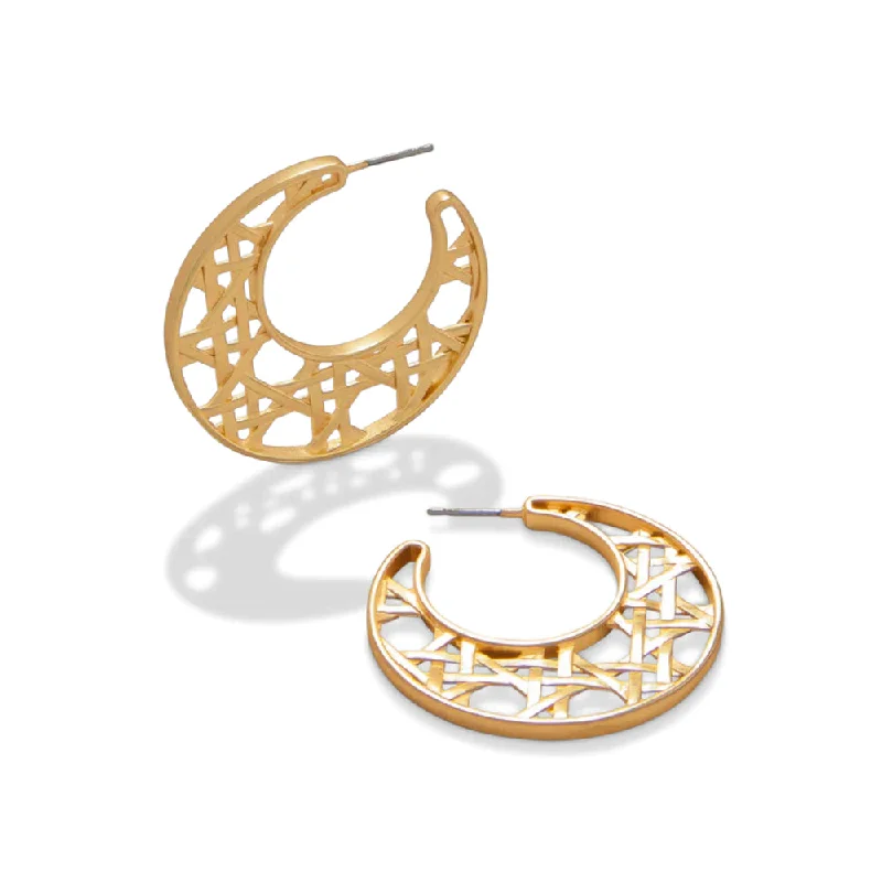 Seasonal Jewelry Deals – Elevate Your Style Spartina Cane Hoop Earrings Gold