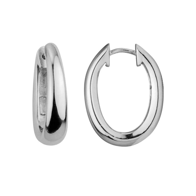 Grab Exquisite Jewelry At The Lowest Prices Sterling Silver 24mm Oval Hoop Earrings Grab Exquisite Jewelry At The Lowest Prices Sterling Silver 24mm Oval Hoop Earrings