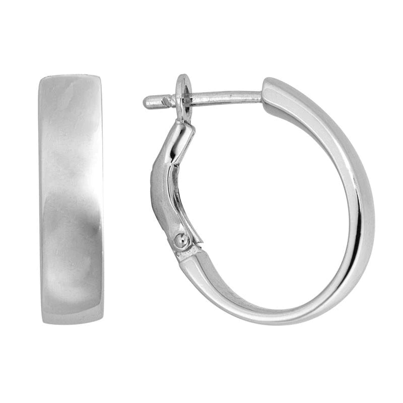 Big Discounts On Elegant Jewelry Collections Sterling Silver Oval Hoop Earrings