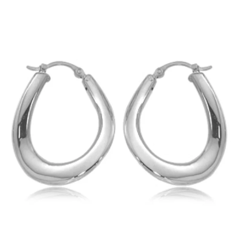 Shop Dazzling Jewelry At The Best Prices Sterling Silver Wavy Hoop Earrings