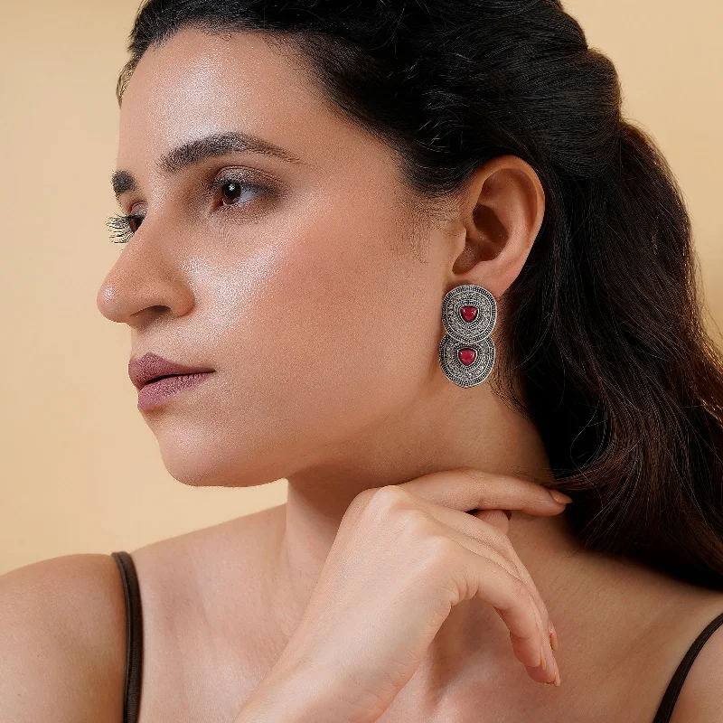 Elevate Your Jewelry Collection With Limited-Time Savings Teejh Aaravi Silver Mehroon Stud Elevate Your Jewelry Collection With Limited-Time Savings Teejh Aaravi Silver Mehroon Stud