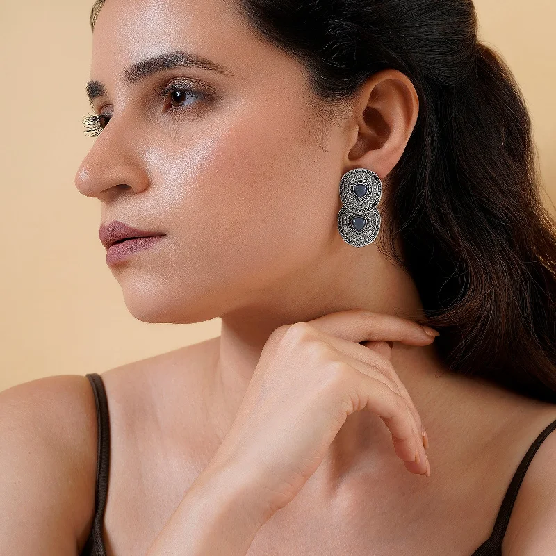 Breathtaking Jewelry, Breathtaking Prices Teejh Bhavi Silver Grey Stud