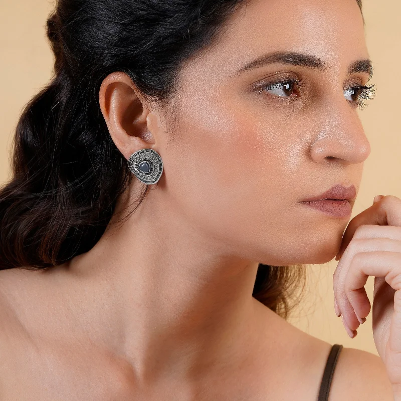 Once-A-Year Jewelry Sale – Grab Your Favorites Now Teejh Bavinh Silver Grey Stud