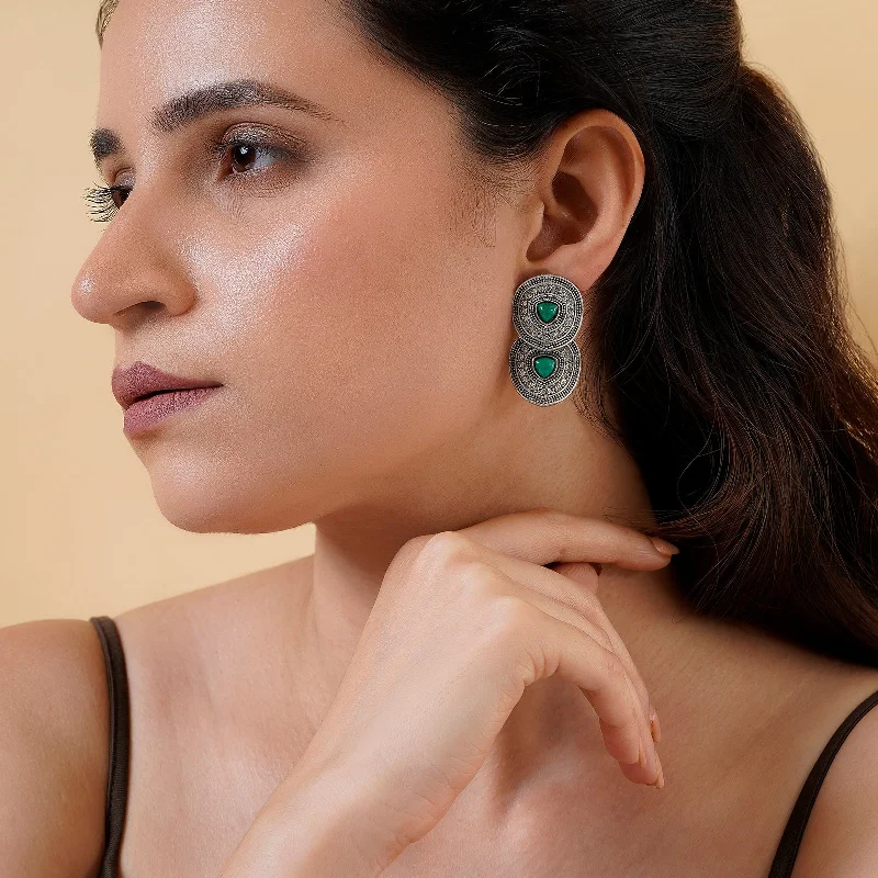Personalized Jewelry Sale – Unique Gifts At Low Prices Teejh Drishti Silver Green Stud Personalized Jewelry Sale – Unique Gifts At Low Prices Teejh Drishti Silver Green Stud