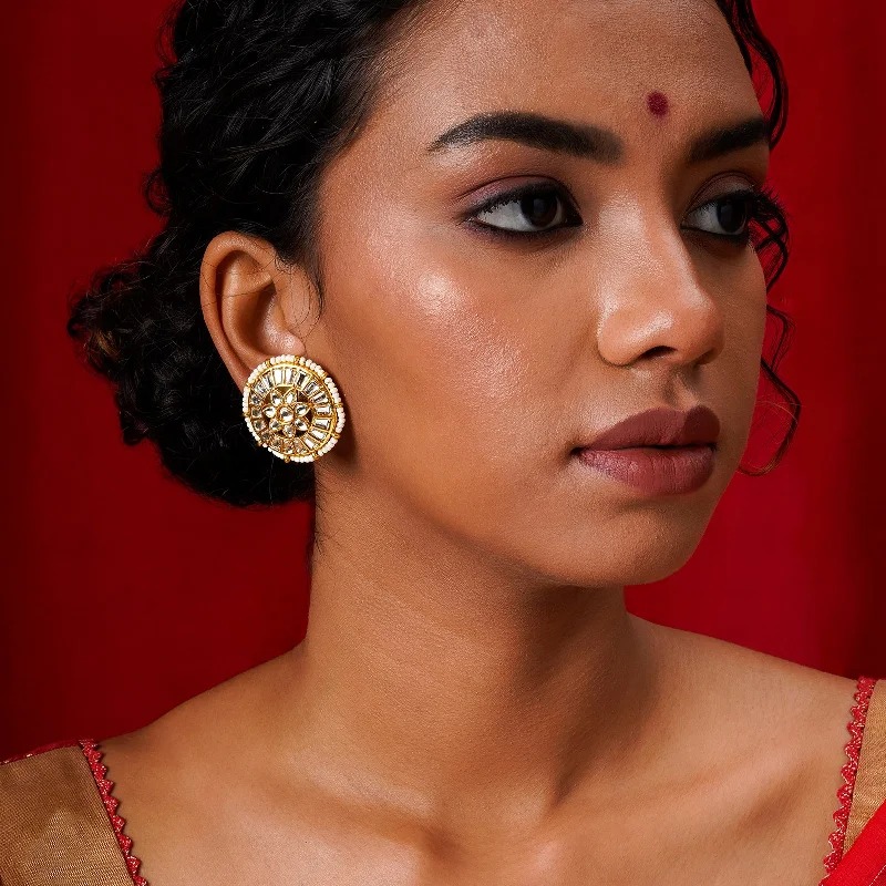 Flash Sale On Stunning Jewelry – Don't Miss Out Teejh Kirtana Gold And White Stud