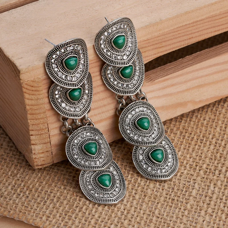 Elegant Designs, Unbeatable Discounts – Shop Jewelry Now Teejh Pushpa Silver Green Earring Elegant Designs, Unbeatable Discounts – Shop Jewelry Now Teejh Pushpa Silver Green Earring