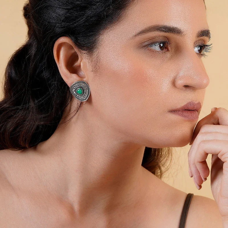 Premium Jewelry, Premium Discounts – Act Fast Teejh Roohi Silver Turquoise Stud