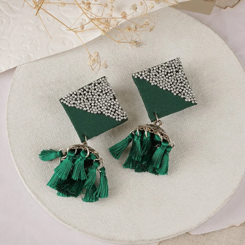 Adjustable Charm Bracelets For A Perfect Fit Teejh Samreen Green Tassel Earring