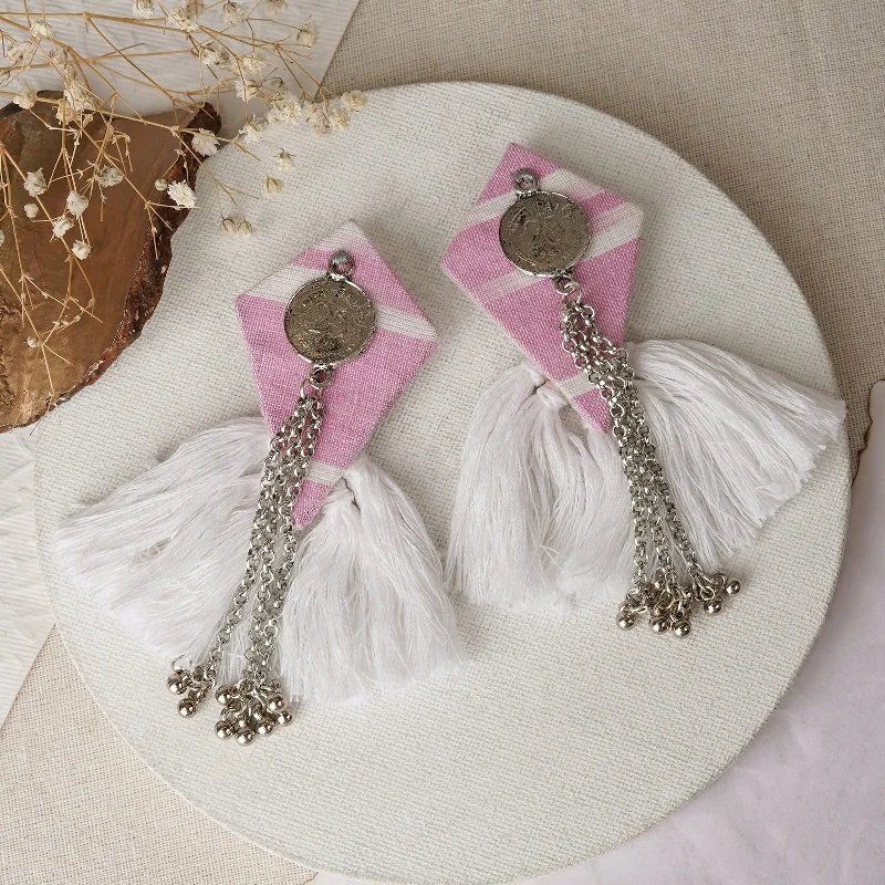 Grab Your Favorite Jewelry At The Lowest Prices Teejh Vallari Pink Tassel Earring