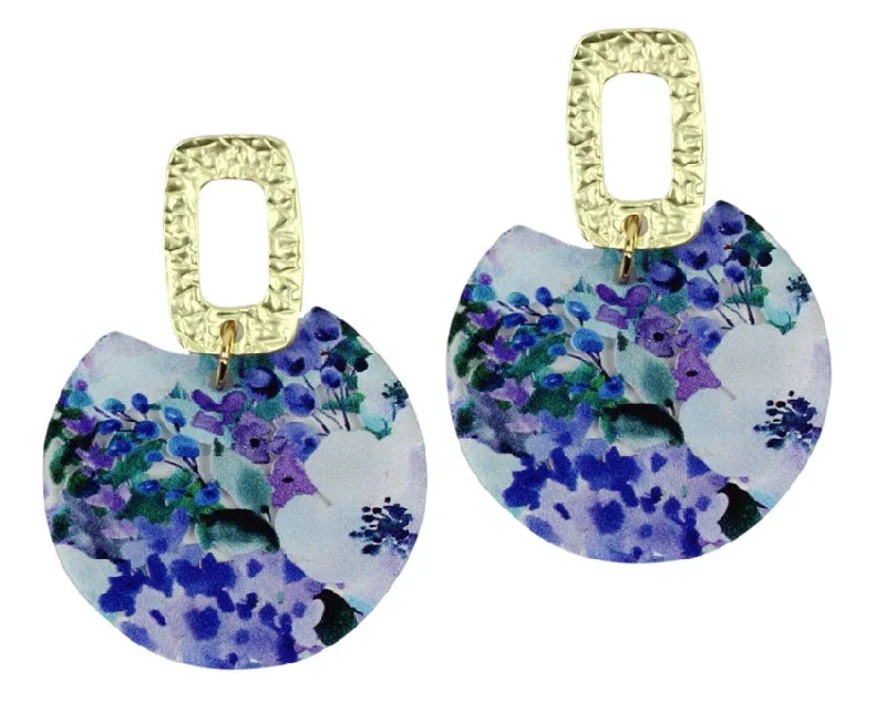 Handmade Pearl Jewelry For Timeless Elegance The Leighton Earring - Blueberry Floral Handmade Pearl Jewelry For Timeless Elegance The Leighton Earring - Blueberry Floral