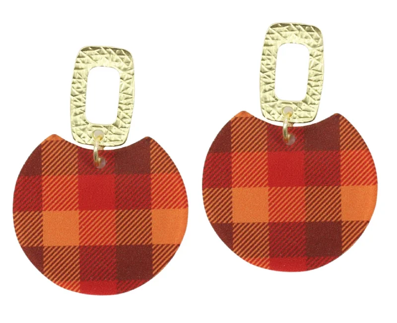 Trending Jewelry Now At Unbeatable Prices The Leighton Earring - Fall Plaid