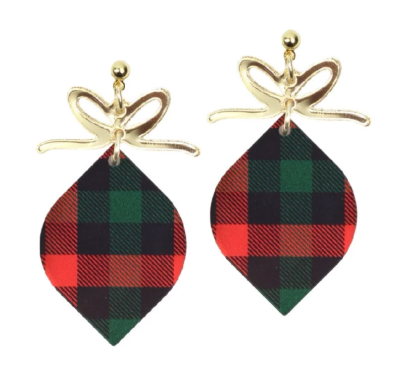 Sparkle For Less – Shop Our Limited-Time Jewelry Deals The Ornament Earring - Christmas Plaid Sparkle For Less – Shop Our Limited-Time Jewelry Deals The Ornament Earring - Christmas Plaid