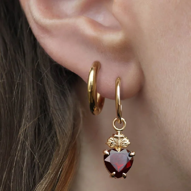 Elegant Jewelry At Unbeatable Prices – Shop Today The Sacred Heart Garnet Earrings - Gold Elegant Jewelry At Unbeatable Prices – Shop Today The Sacred Heart Garnet Earrings - Gold