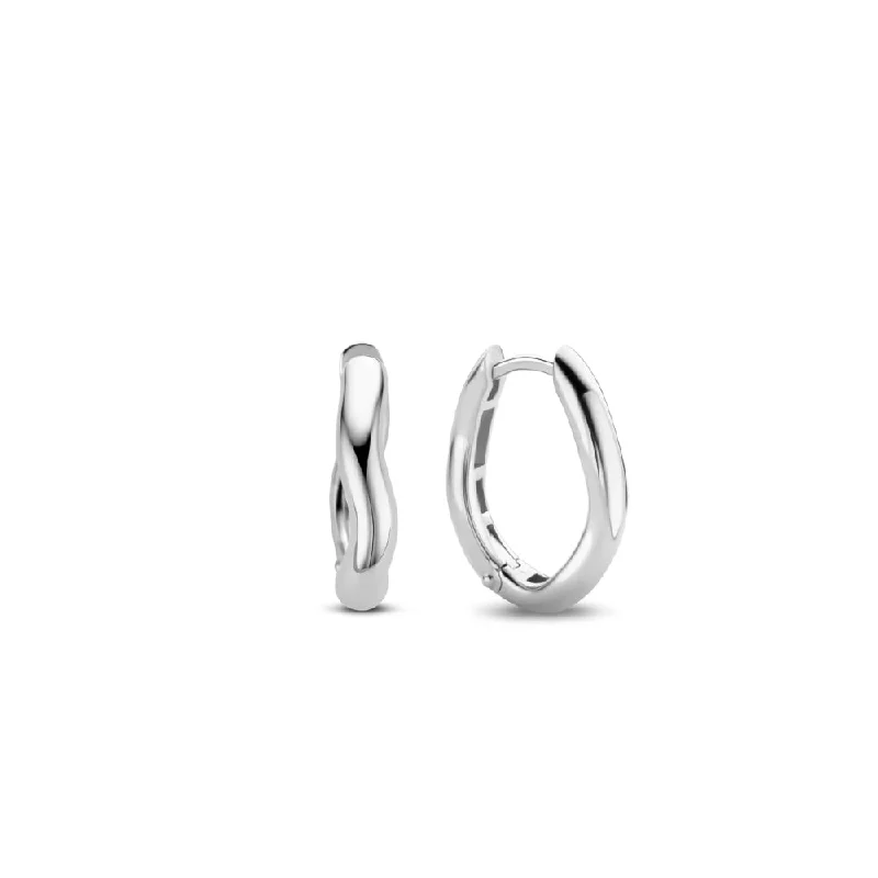 Get Your Favorite Jewelry At The Best Price Ti Sento Sterling Silver Ripple Hoops