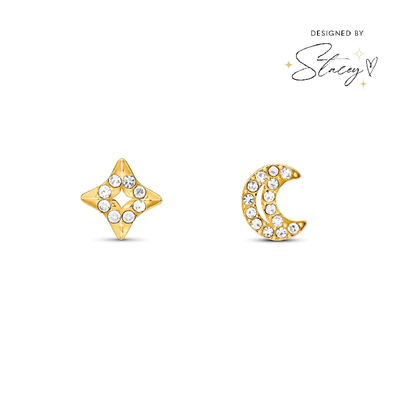 Dazzle In Elegance With Our Biggest Jewelry Sale Moon and Back Moon & Star Stud Earrings (Gold) Dazzle In Elegance With Our Biggest Jewelry Sale Moon and Back Moon & Star Stud Earrings (Gold)