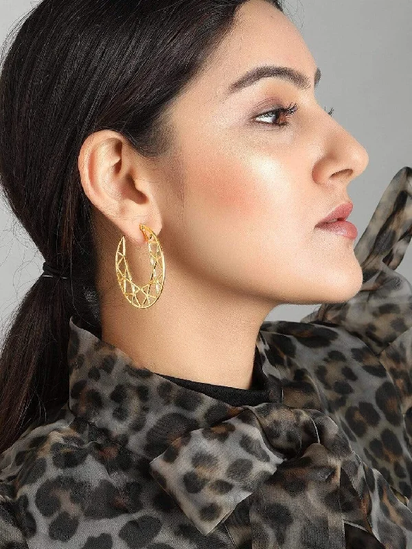 Unmissable Jewelry Sale – Shop Before It's Too Late Rubans Gold Plated Handcrafted Classic Half Hoop Earrings Unmissable Jewelry Sale – Shop Before It's Too Late Rubans Gold Plated Handcrafted Classic Half Hoop Earrings