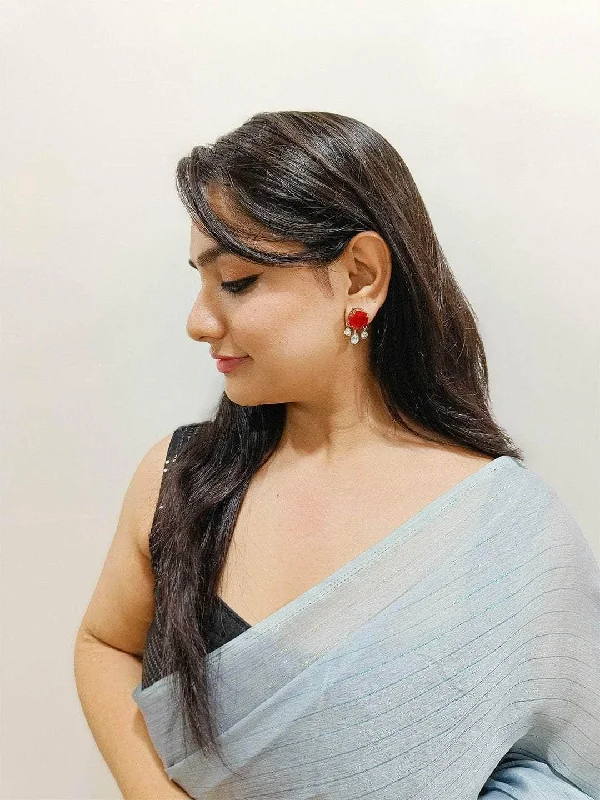 Clearance Sale On High-End Jewelry Collections Twinkle Kundan Stud Earrings Red