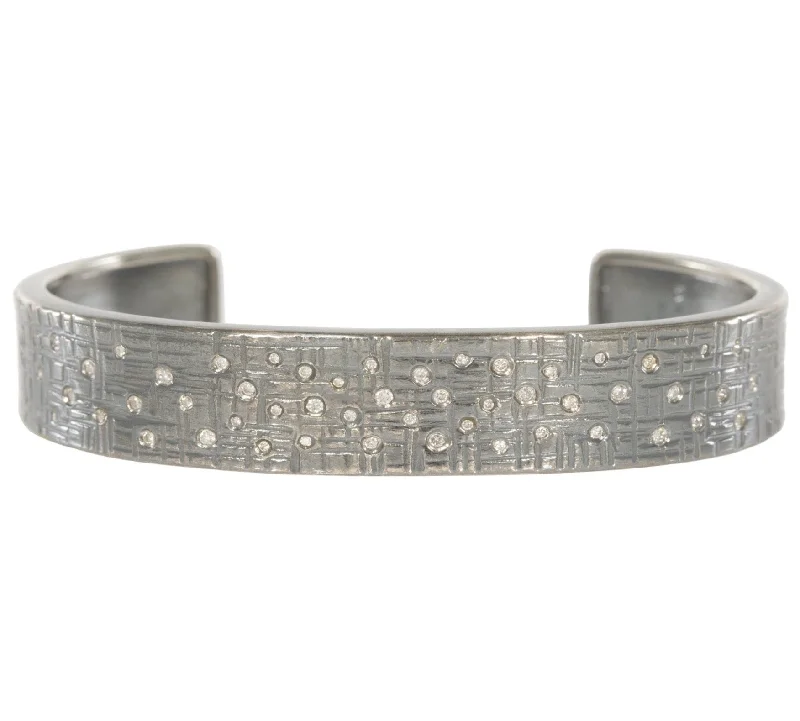 Exclusive Savings On Timeless Jewelry Pieces Silver Aspen Squared Cuff - Oxidized Silver + Reclaimed VS Diamonds Exclusive Savings On Timeless Jewelry Pieces Silver Aspen Squared Cuff - Oxidized Silver + Reclaimed VS Diamonds