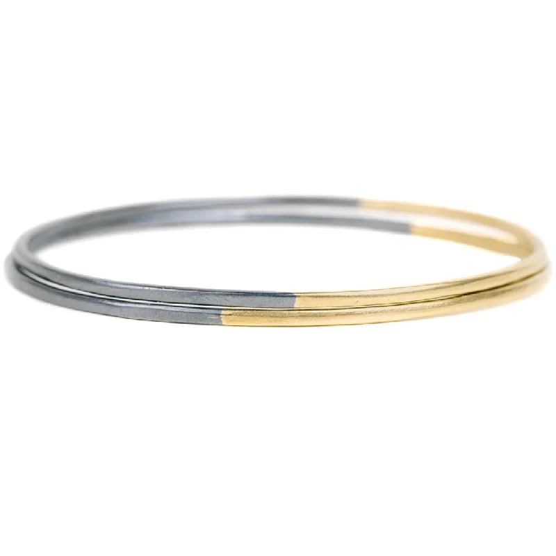 Shop High-Quality Jewelry At Jaw-Dropping Discounts Black + Gold Legacy Stacker Bangles - 18k gold + Oxidized Silver Shop High-Quality Jewelry At Jaw-Dropping Discounts Black + Gold Legacy Stacker Bangles - 18k gold + Oxidized Silver